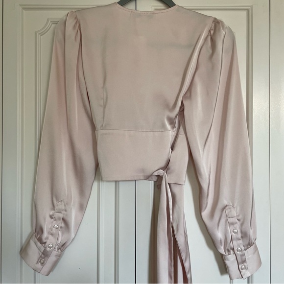 Marissa Webb Blush Tie Waist Blouse - Picture 3 of 5